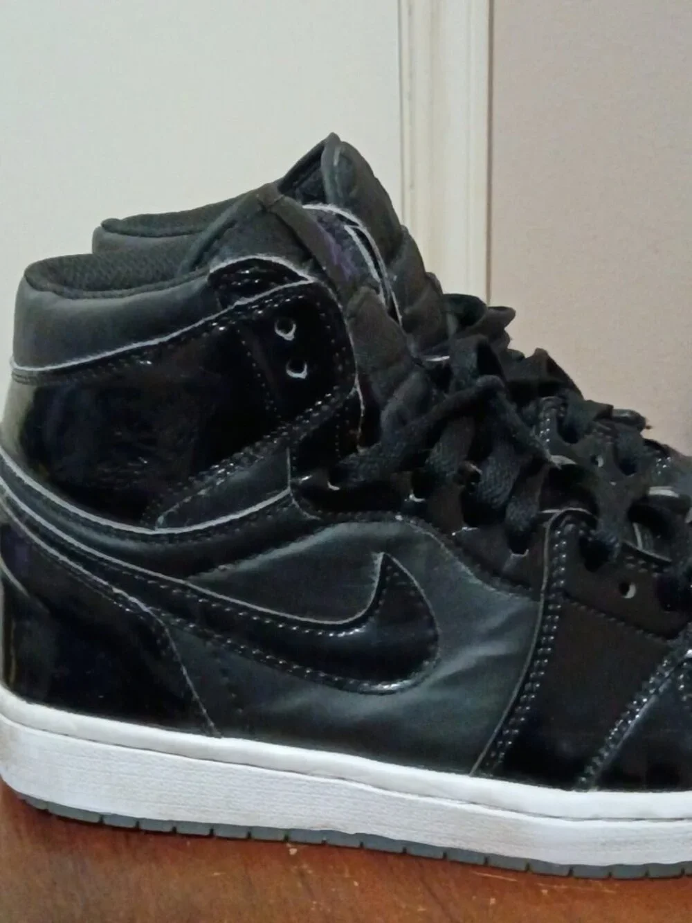 Jordan Air Jordan 1 Mid SE Black DV1308-004 Space Jam Mid Top Sneakers, Sz 7